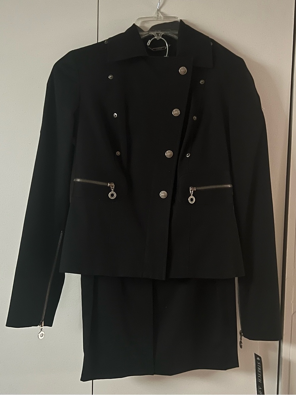 ABS Allen Schwartz Black Tailored Blazer and Skirt